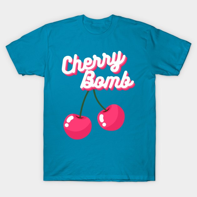 Cherry Bomb Runaways Cute Pop Art Band Music 90's T-Shirt by PeakedNThe90s